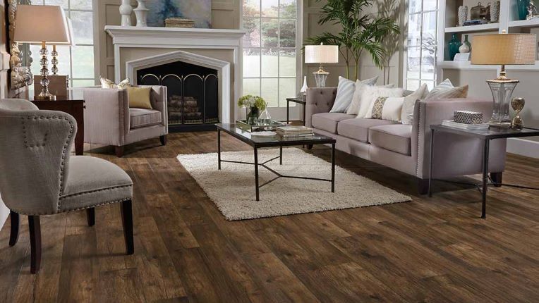 wood look laminate flooring in an elegant living space